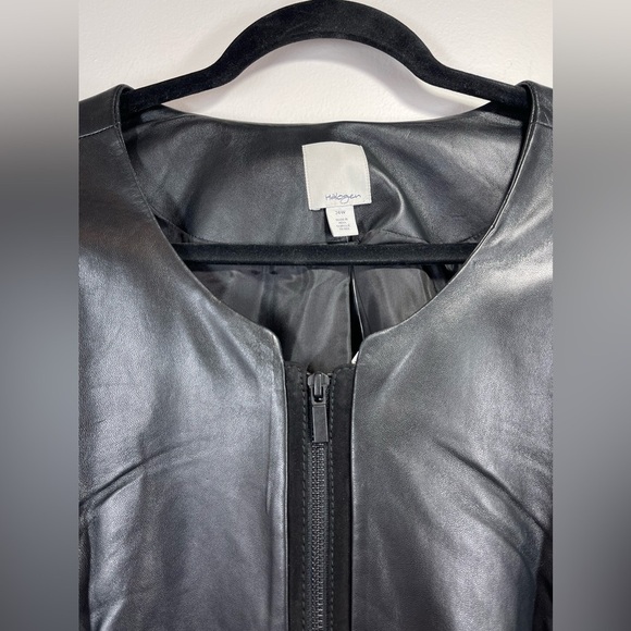 NWT HALOGEN Women’s Plus Size 100% Leather Jacket Size 24W - Picture 10 of 16